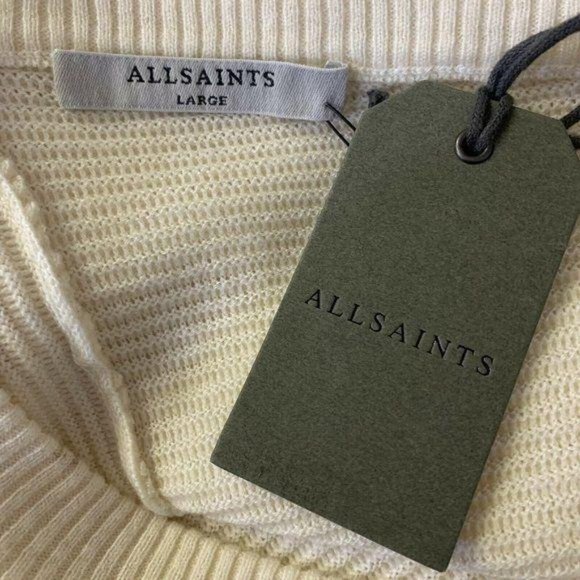 ALLSAINTS  Ribbed Crewneck Asymmetrical Sweater - Picture 9 of 10